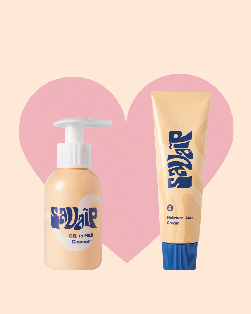 Soulmate Couple: Gel-to-Milk Cleanser & Moisture-Lock Cream